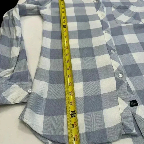Rails women’s button down shirt light blue & ivory check size XS - Picture 6 of 9
